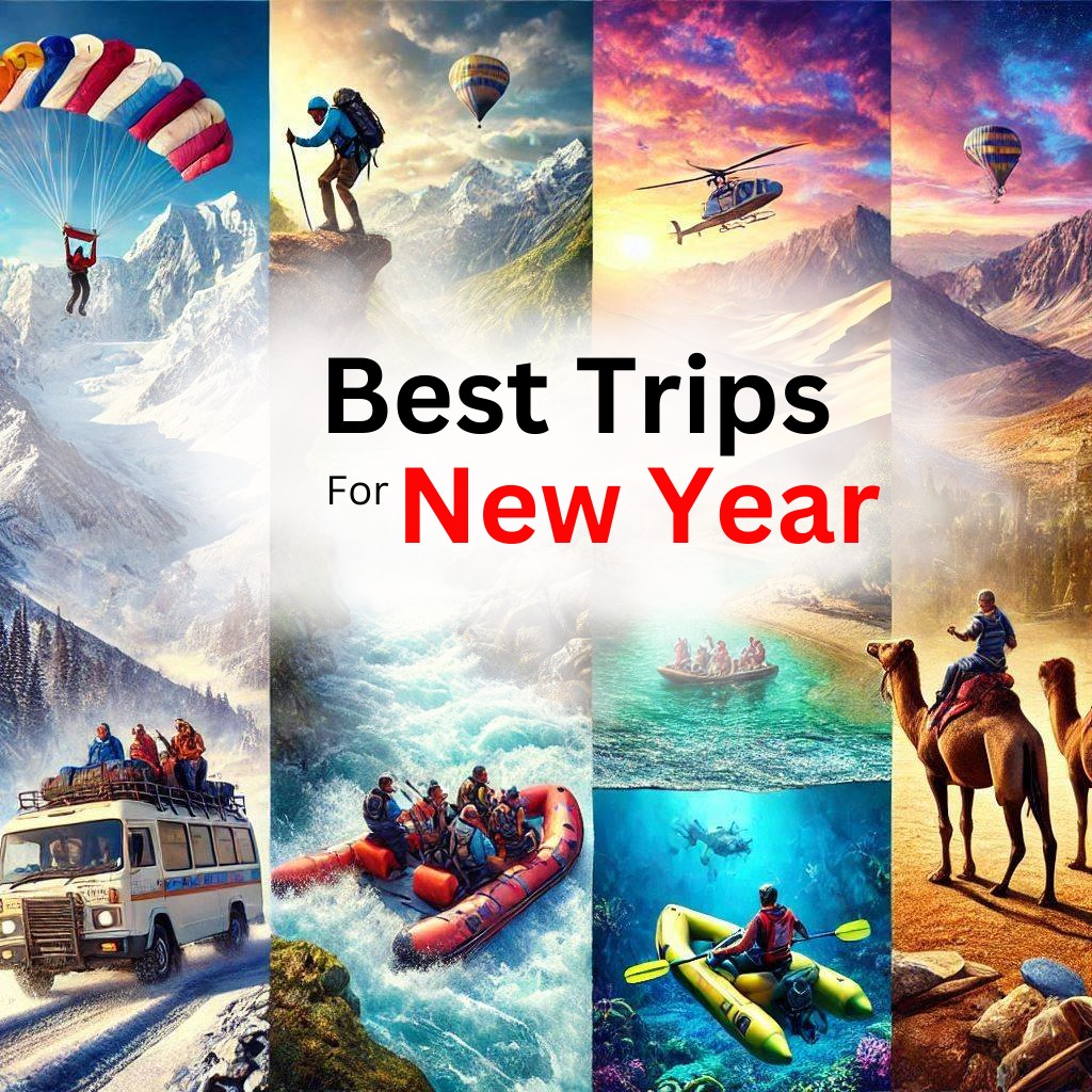 Adventure-filled New Year trips for thrill-seekers in India enjoying adrenaline-pumping activities