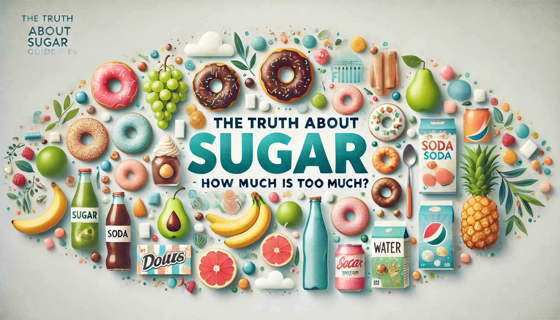 A table displaying various foods with their sugar content, highlighting hidden sugars in everyday meals.