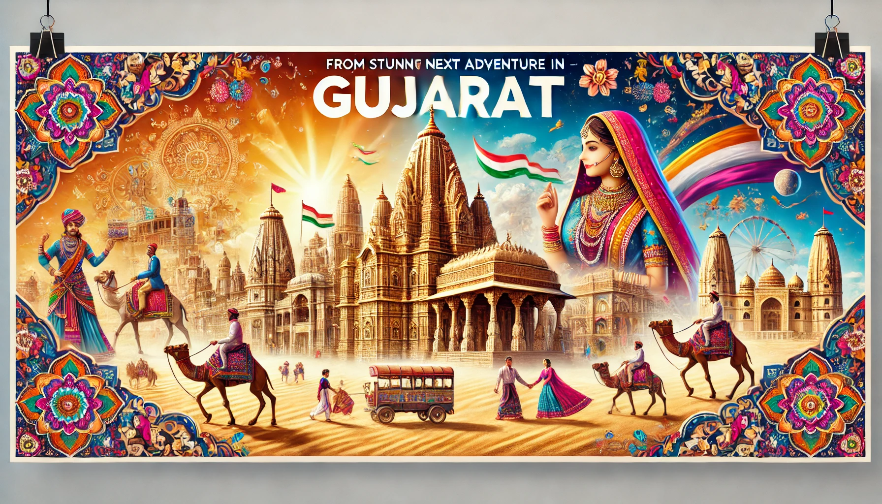 Scenic view of the best places in Gujarat featuring historical sites and vibrant culture.