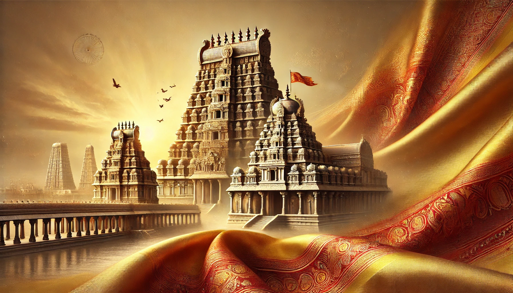 A depiction of Kanchipuram history with ancient temples