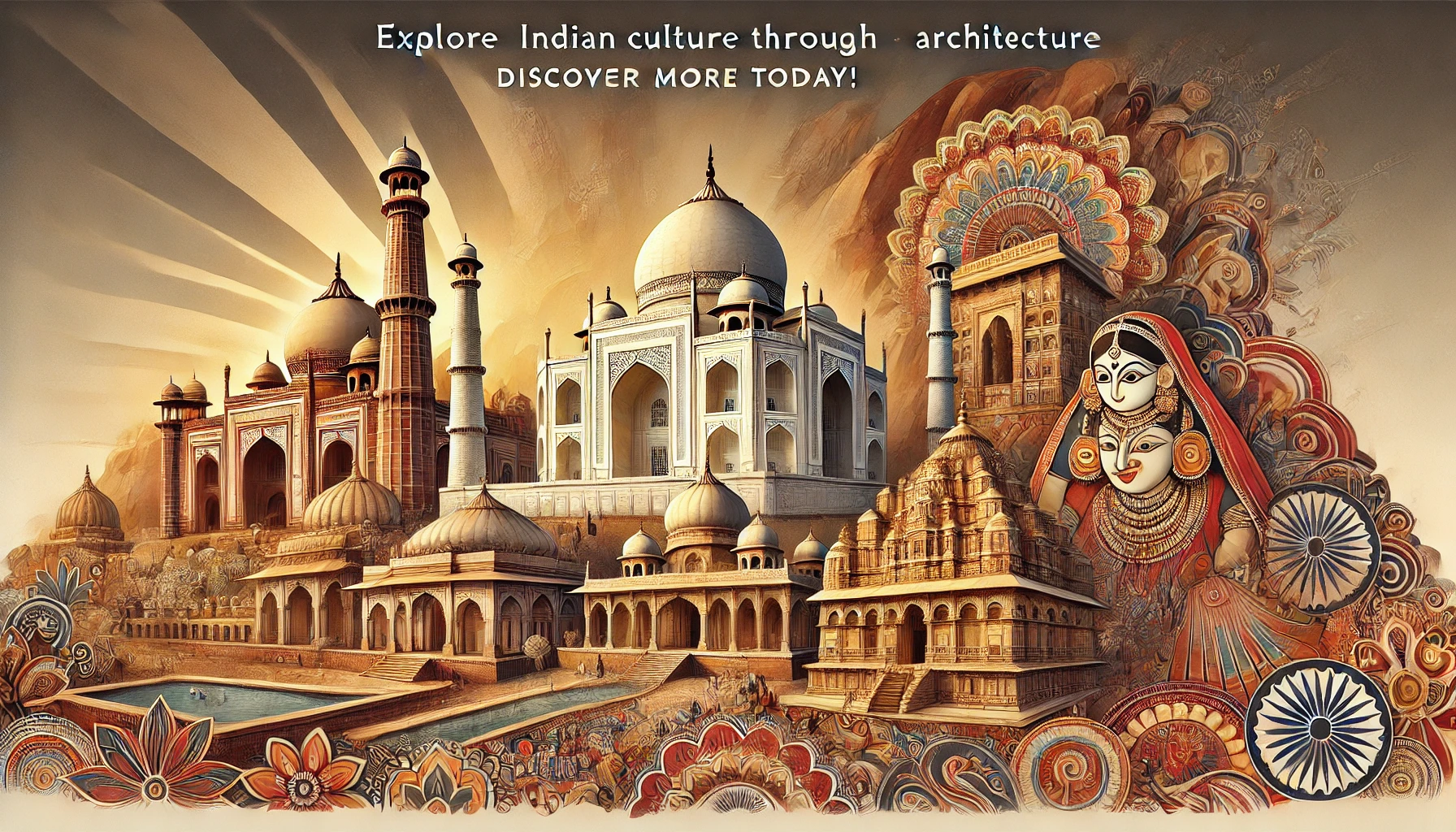An Indian temple with intricate carvings and traditional art showcasing India’s cultural heritage.