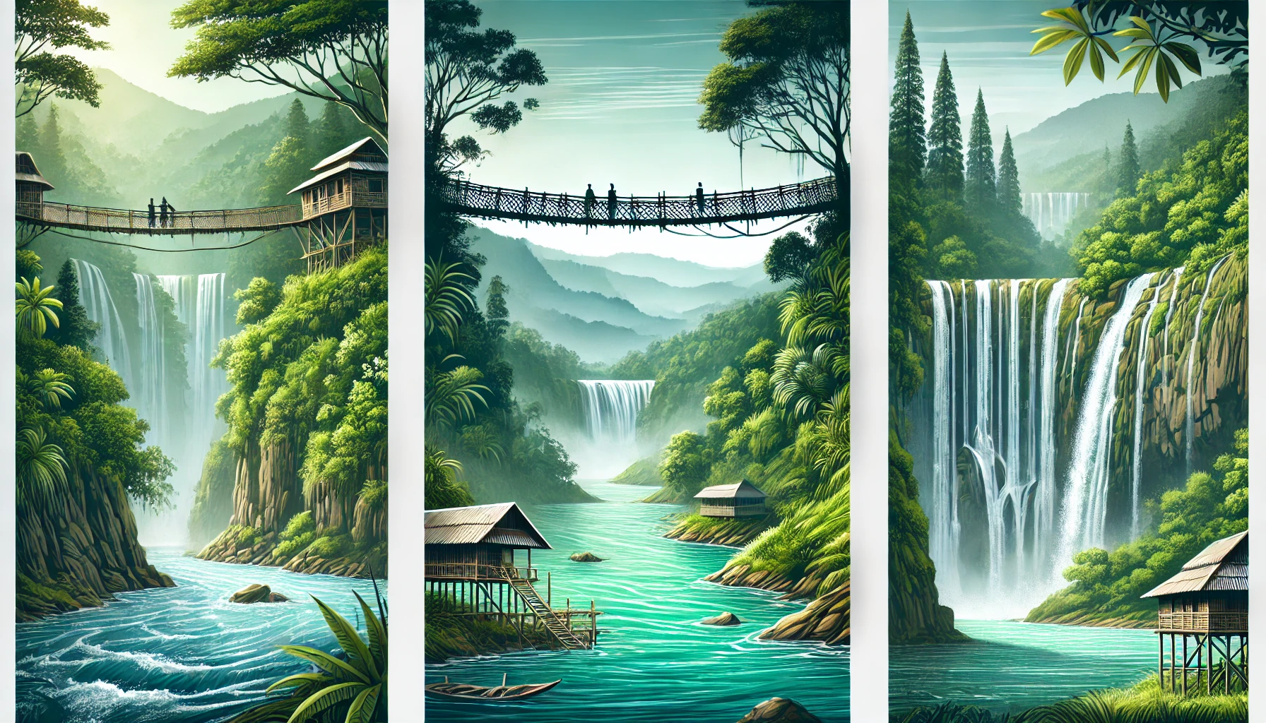 Explore Meghalaya, the "Abode of Clouds," with its breathtaking landscapes