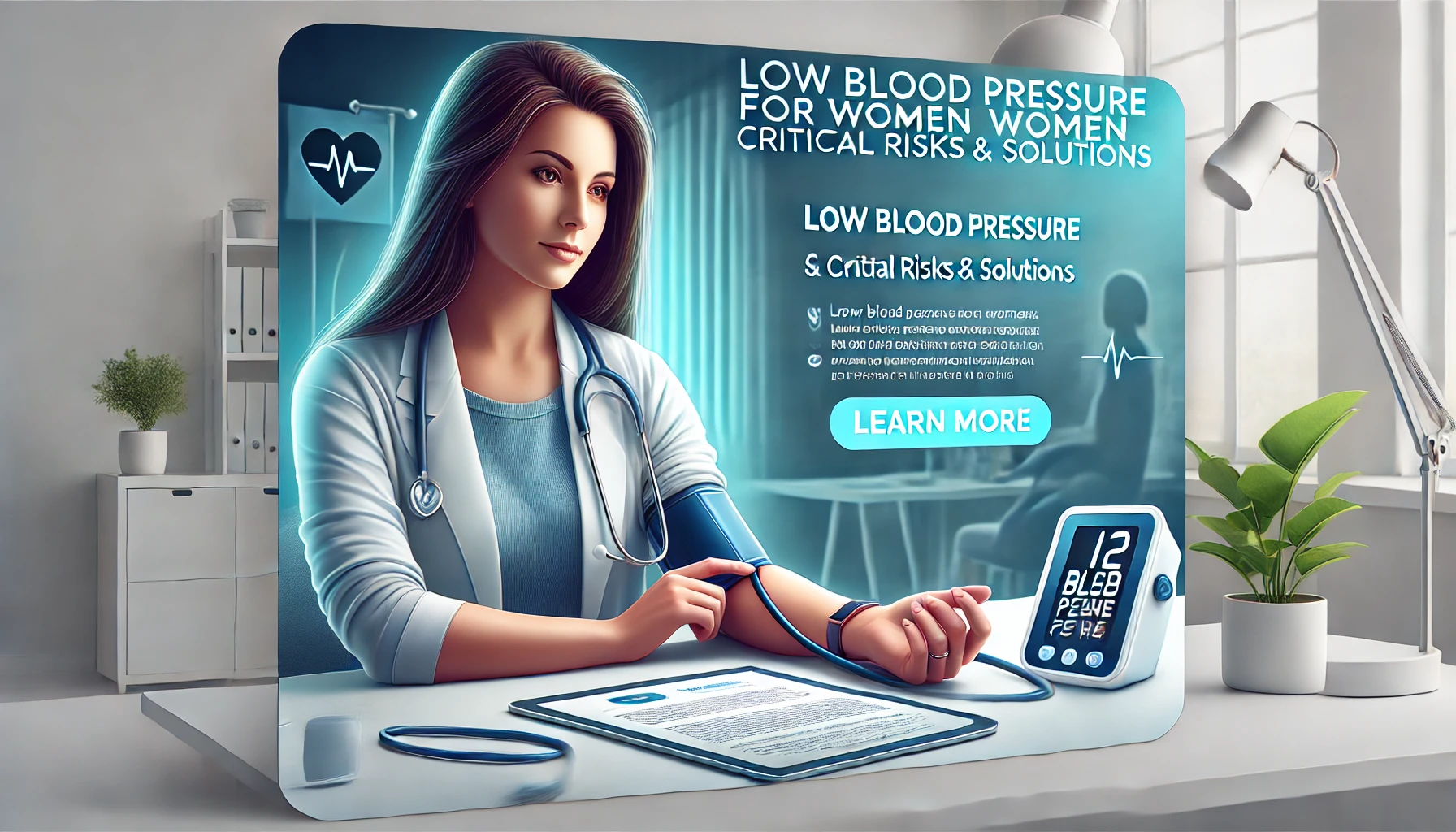 Dangerous low blood pressure for a woman