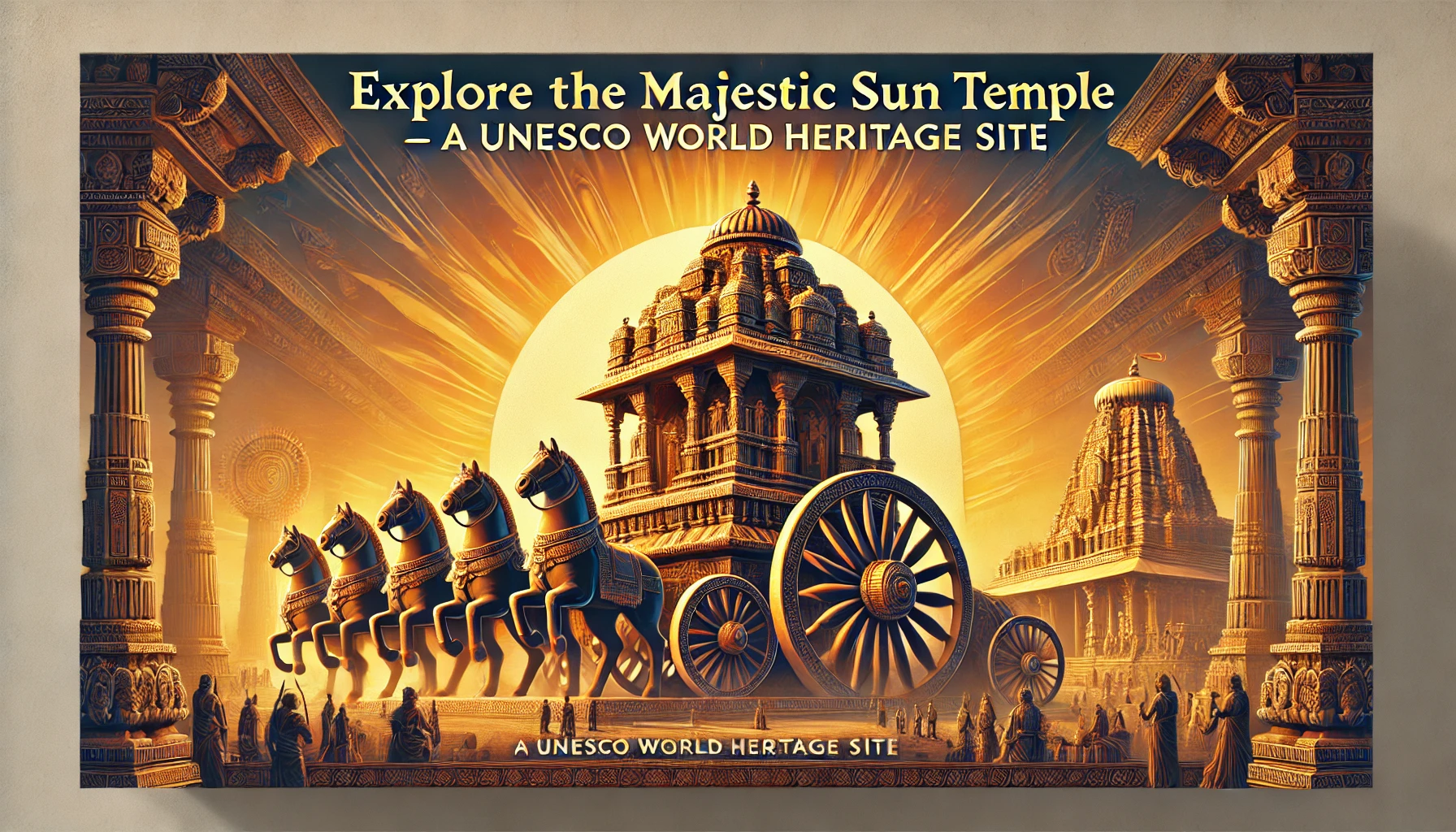 Sun Temple showcasing intricate carvings and sculptures.